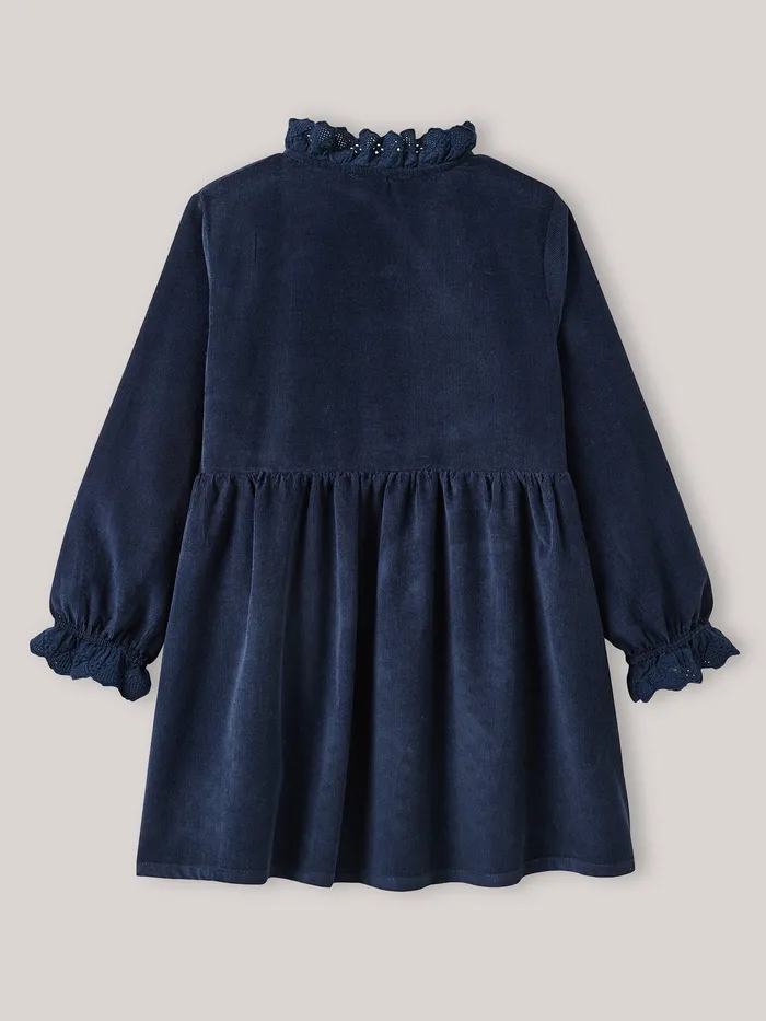 Girls Cyrillus Clothing Corduroy Dress Marine