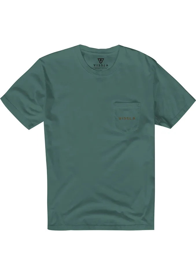 Hideaway Premium Pkt Tee Pine Premium Tees Vissla Men Hideaway Premium Pkt Tee Pine Premium Tees Vissla Men