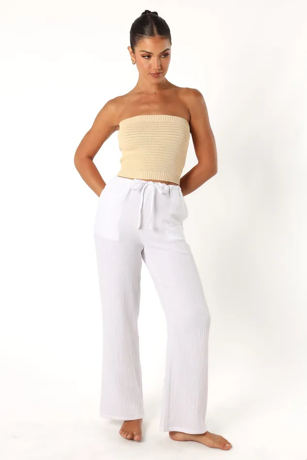 Irene Pant 8211 White White Pants petalandpup Women