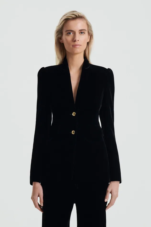 Jackets Scanlan Theodore Women VELVET JACKET BLACK Jackets Scanlan Theodore Women VELVET JACKET BLACK
