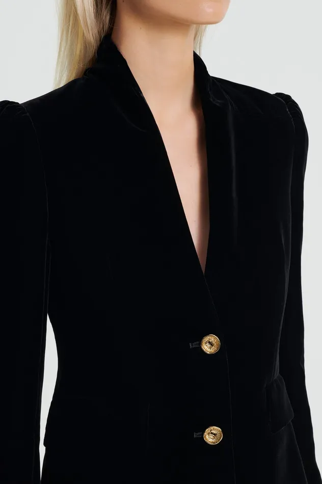 Jackets Scanlan Theodore Women VELVET JACKET BLACK Jackets Scanlan Theodore Women VELVET JACKET BLACK