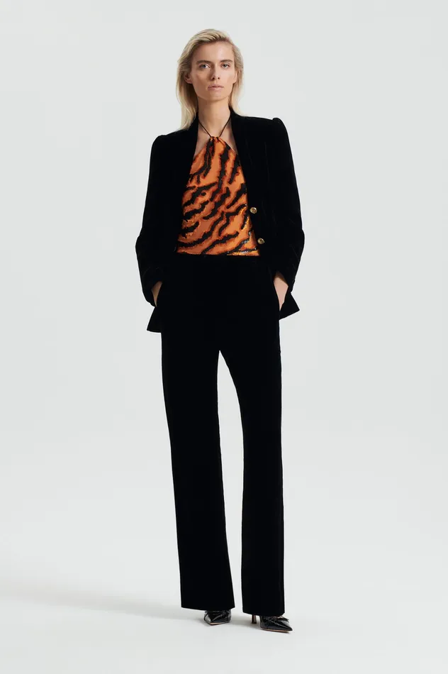 Jackets Scanlan Theodore Women VELVET JACKET BLACK Jackets Scanlan Theodore Women VELVET JACKET BLACK
