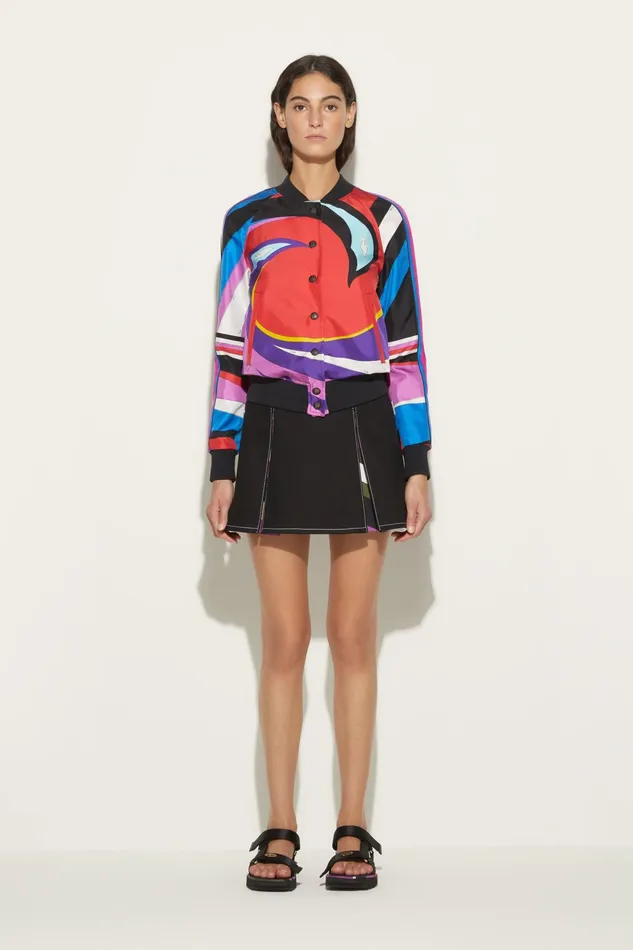 Jackets Women PUCCI CigniPrint SilkTwill Bomber Jacket