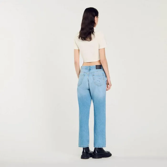 Jeans Women SANDRO Lowrise Straightleg Jeans Blue Jean Jeans Women SANDRO Lowrise Straightleg Jeans Blue Jean