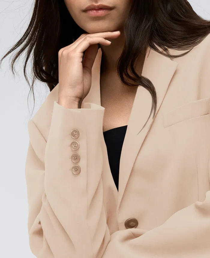 Kenneth Cole Blazers and Jackets Women Vision Twill Three Button Boyfriend Blazer Blue Kenneth Cole Blazers and Jackets Women Vision Twill Three Button Boyfriend Blazer Blue