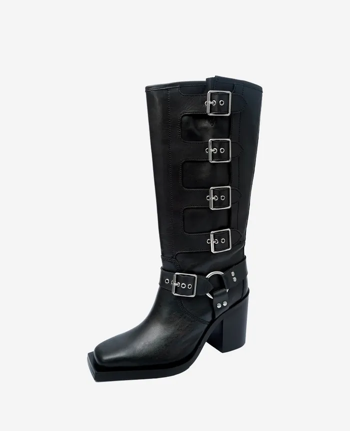 Kenneth Cole Boots and Booties Women Emmett Leather Buckle Boot Black Kenneth Cole Boots and Booties Women Emmett Leather Buckle Boot Black