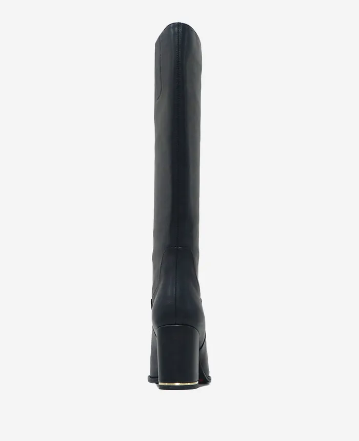 Kenneth Cole Boots and Booties Women Yvonne Leather Knee Boot Black Kenneth Cole Boots and Booties Women Yvonne Leather Knee Boot Black