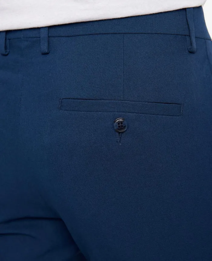 Kenneth Cole Dress Pants Men ModernFit Micro Check Stretch Trouser Blue Kenneth Cole Dress Pants Men ModernFit Micro Check Stretch Trouser Blue