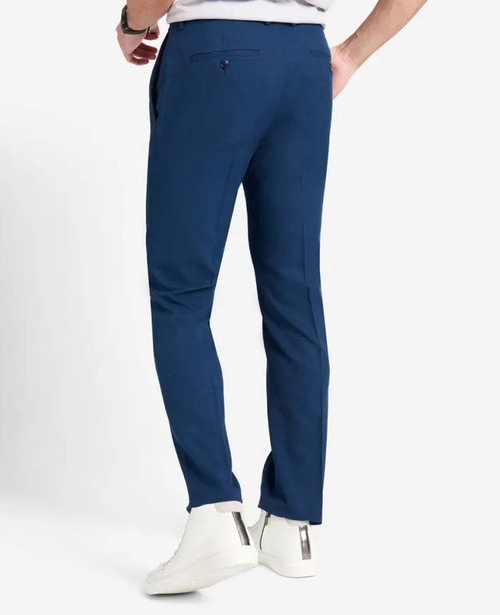 Kenneth Cole Dress Pants Men ModernFit Micro Check Stretch Trouser Blue Kenneth Cole Dress Pants Men ModernFit Micro Check Stretch Trouser Blue