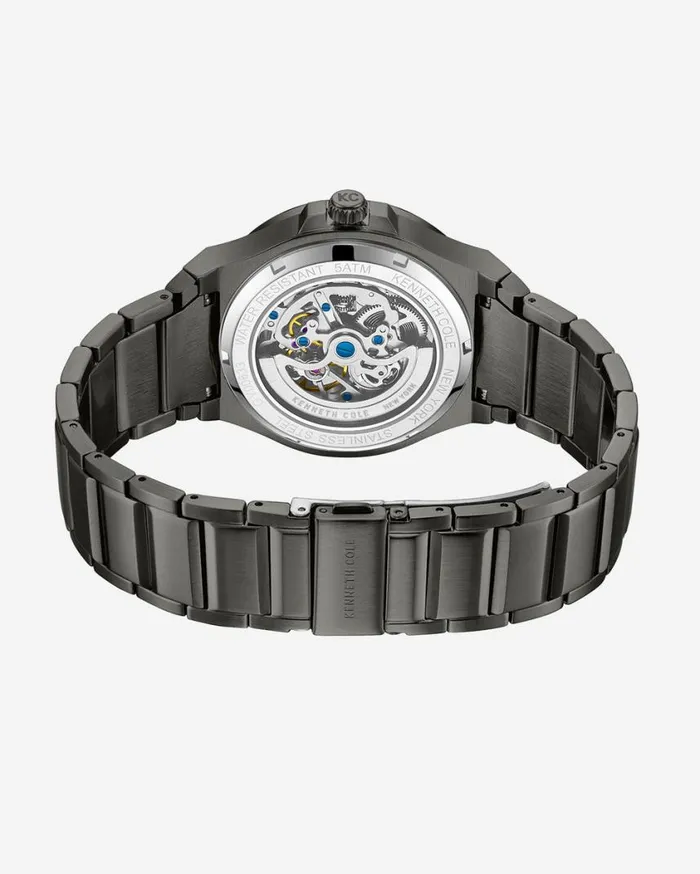 Kenneth Cole Mens Men Kenneth Cole Automatic Tinged Glass Bracelet Watch Kenneth Cole Mens Men Kenneth Cole Automatic Tinged Glass Bracelet Watch