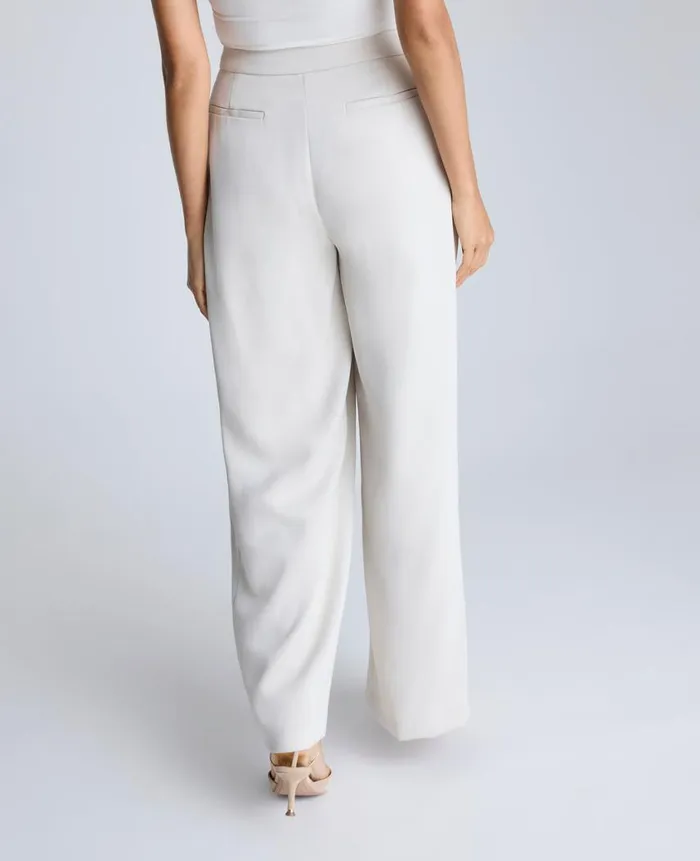 Kenneth Cole Pants and Shorts Women High Rise Fly Front Triple Pleat Wide Leg Pant Beige Kenneth Cole Pants and Shorts Women High Rise Fly Front Triple Pleat Wide Leg Pant Beige
