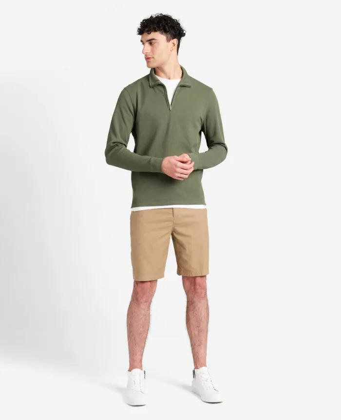 Kenneth Cole Sweaters Men QuarterZip Knit Pullover Green Kenneth Cole Sweaters Men QuarterZip Knit Pullover Green
