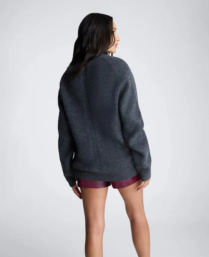 Kenneth Cole Sweaters Women Oversized Crew Neck Sweater Black