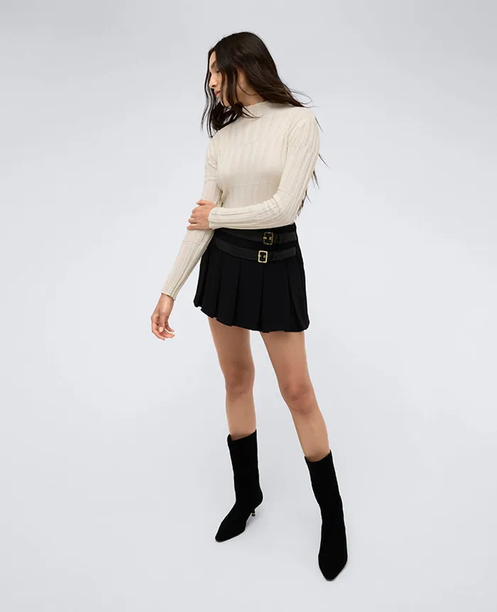 Kenneth Cole Sweaters Women Ribbed Long Sleeve Mock Neck Sweater White Kenneth Cole Sweaters Women Ribbed Long Sleeve Mock Neck Sweater White