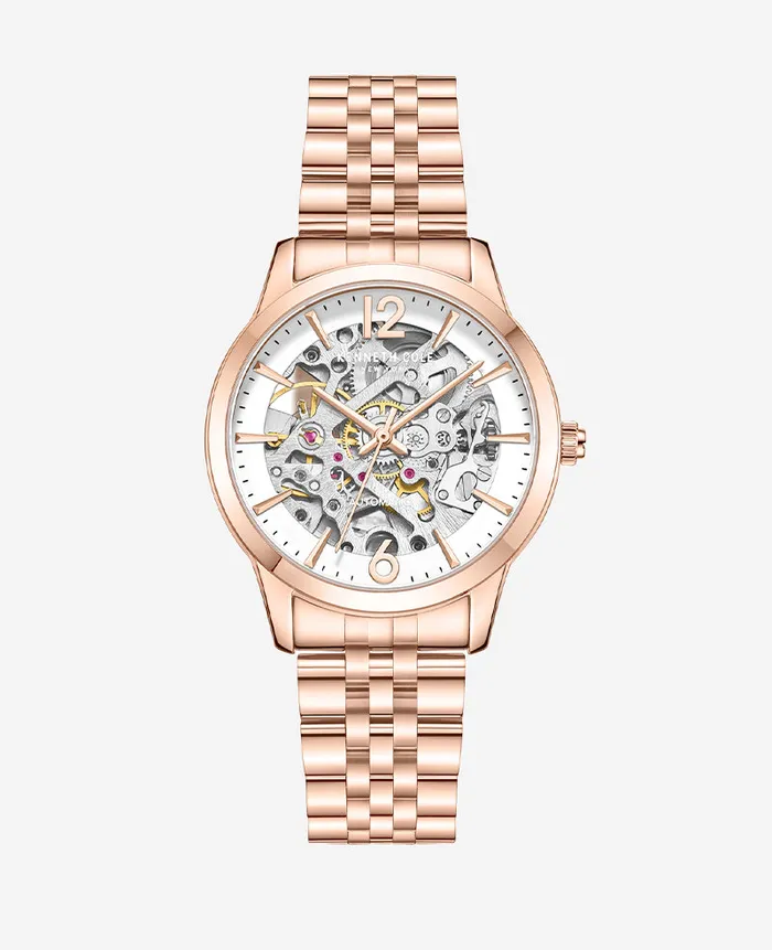 Kenneth Cole Womens Women Kenneth Cole New York Ladies039 Automatic Bracelet Watch Metallic