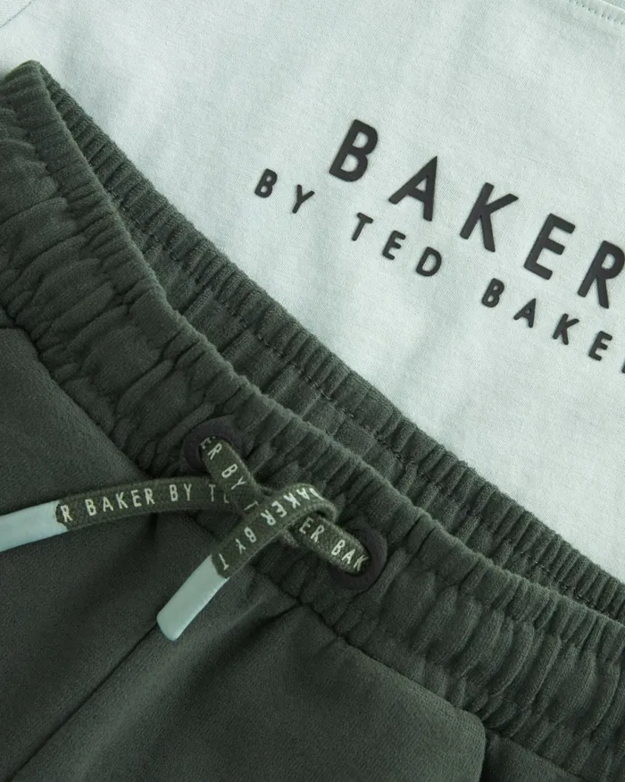 Kids BELSDON 8211 Branded Cotton TShirt And Shorts Set Green Ted Baker Sets and Outfits Kids BELSDON 8211 Branded Cotton TShirt And Shorts Set Green Ted Baker Sets and Outfits
