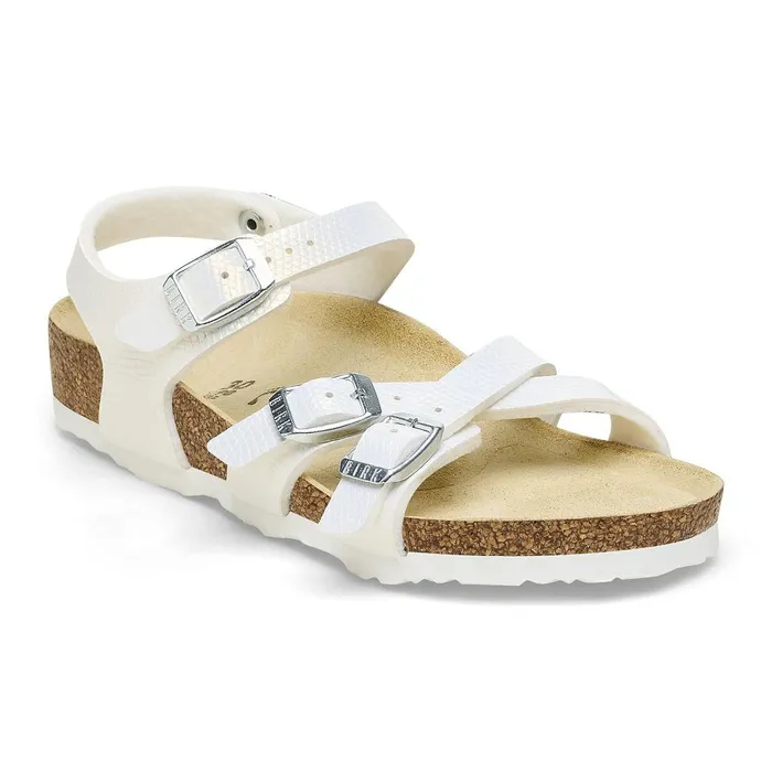 Kids Birkenstock BackAnkleStrap Kumba Shiny White
