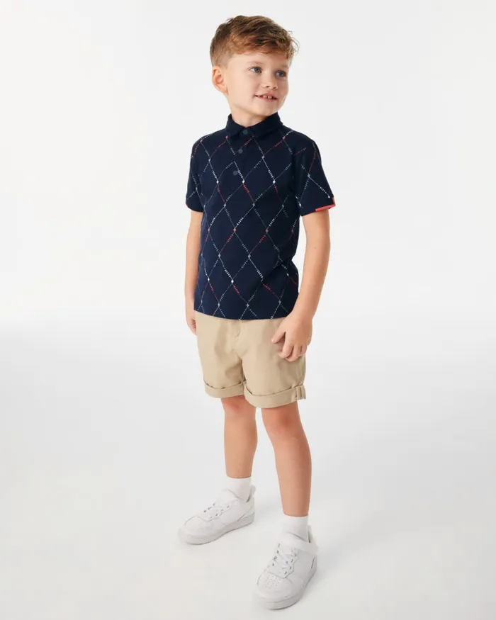 Kids DRAGOS 8211 Logo Print Polo Shirt Navy Ted Baker Tops Kids DRAGOS 8211 Logo Print Polo Shirt Navy Ted Baker Tops