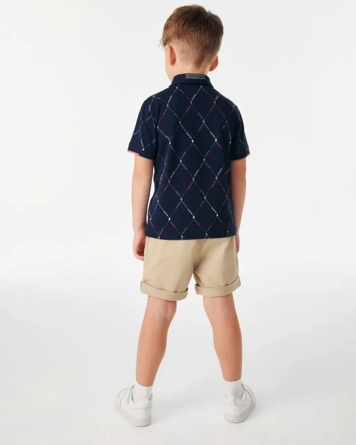 Kids DRAGOS 8211 Logo Print Polo Shirt Navy Ted Baker Tops Kids DRAGOS 8211 Logo Print Polo Shirt Navy Ted Baker Tops