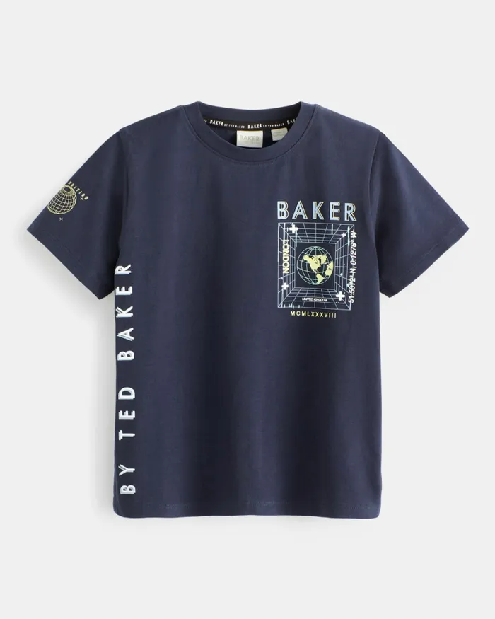 Kids HAMPTUN 8211 Branded Graphic Cotton TShirt Navy Ted Baker Tops Kids HAMPTUN 8211 Branded Graphic Cotton TShirt Navy Ted Baker Tops