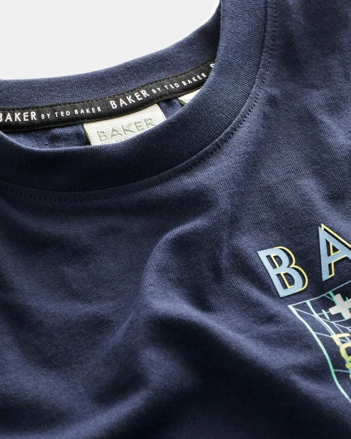 Kids HAMPTUN 8211 Branded Graphic Cotton TShirt Navy Ted Baker Tops Kids HAMPTUN 8211 Branded Graphic Cotton TShirt Navy Ted Baker Tops
