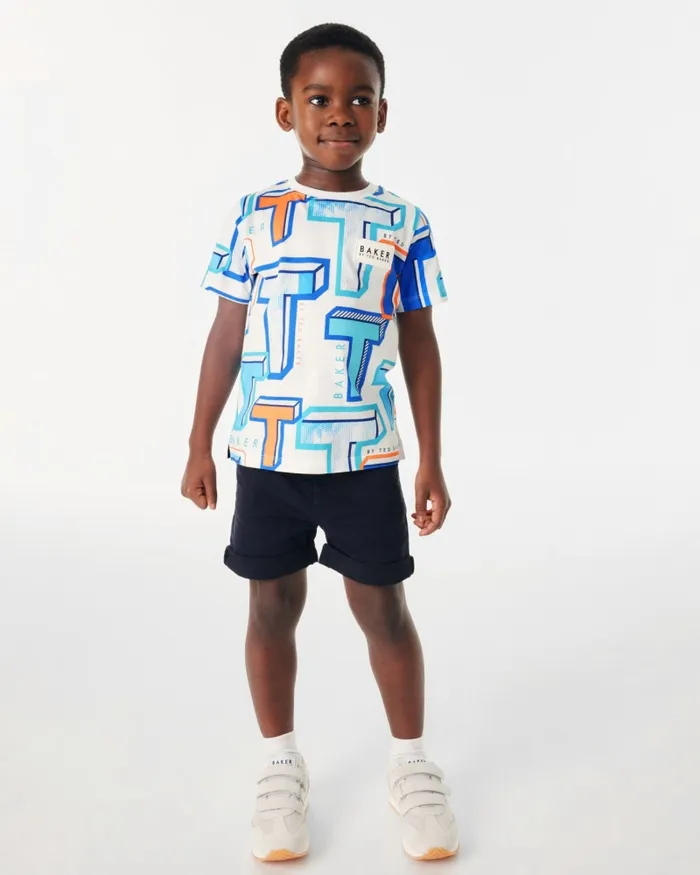 Kids ILIE 8211 Graphic TPrint Cotton TShirt White Ted Baker Baby Kids ILIE 8211 Graphic TPrint Cotton TShirt White Ted Baker Baby