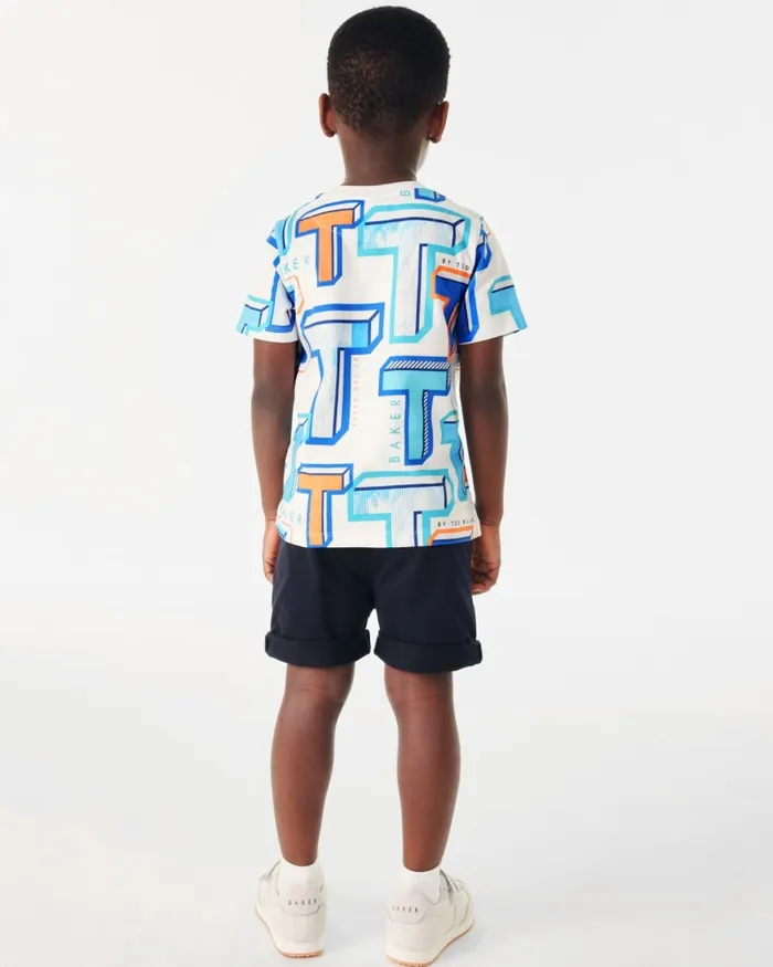 Kids ILIE 8211 Graphic TPrint Cotton TShirt White Ted Baker Baby Kids ILIE 8211 Graphic TPrint Cotton TShirt White Ted Baker Baby