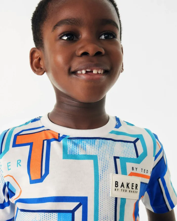 Kids ILIE 8211 Graphic TPrint Cotton TShirt White Ted Baker Baby Kids ILIE 8211 Graphic TPrint Cotton TShirt White Ted Baker Baby