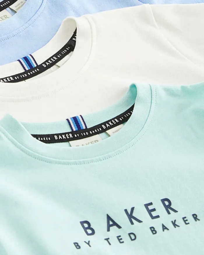 Kids IVAAN 8211 Three Pack Of Branded TShirts Pink Ted Baker Tops Kids IVAAN 8211 Three Pack Of Branded TShirts Pink Ted Baker Tops