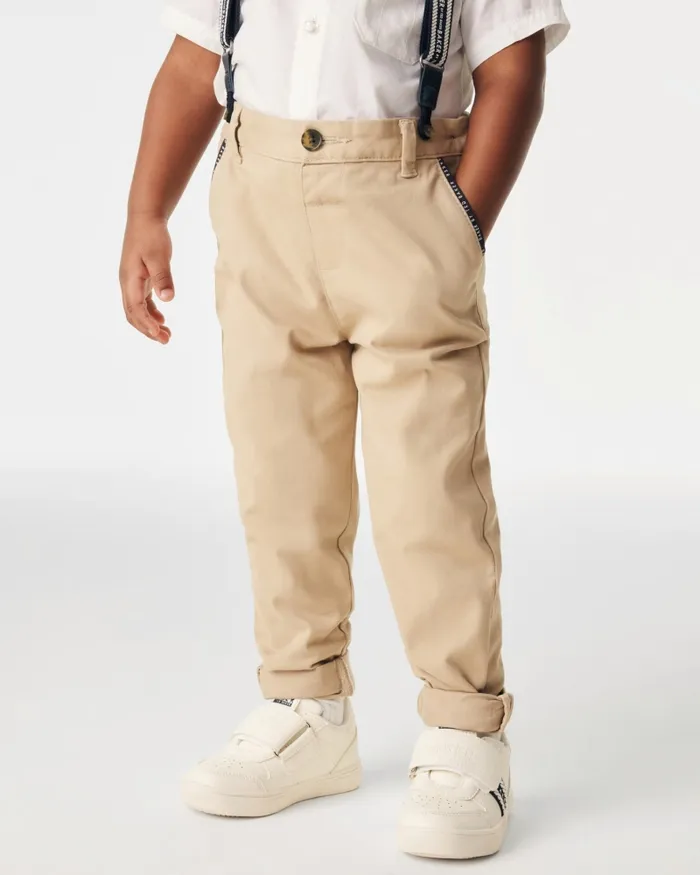 Kids SKENDER 8211 Branded Shirt And Chinos Set With Braces Stone Ted Baker Sets and Outfits Kids SKENDER 8211 Branded Shirt And Chinos Set With Braces Stone Ted Baker Sets and Outfits