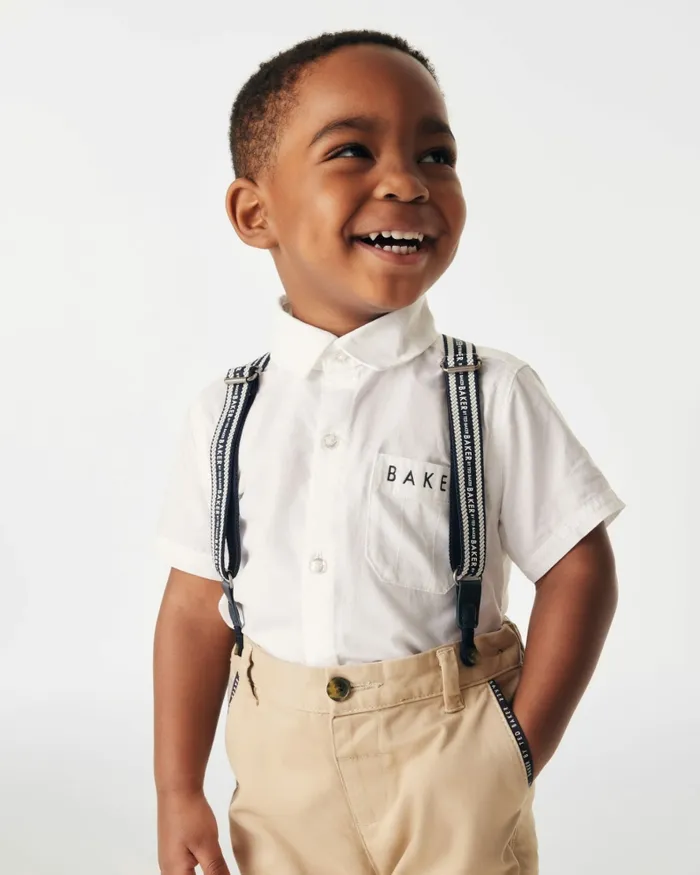 Kids SKENDER 8211 Branded Shirt And Chinos Set With Braces Stone Ted Baker Sets and Outfits Kids SKENDER 8211 Branded Shirt And Chinos Set With Braces Stone Ted Baker Sets and Outfits
