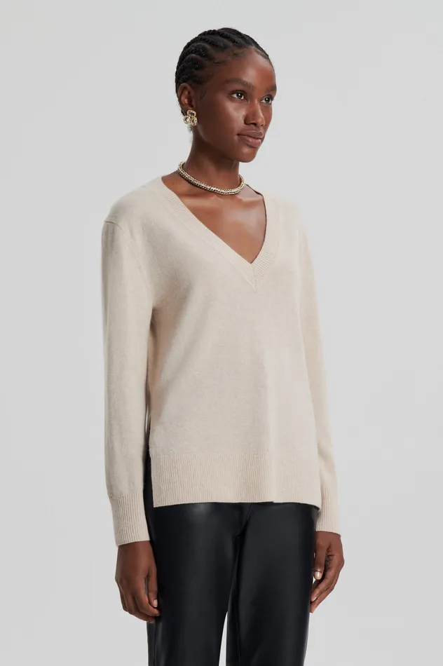 Knitwear Women Scanlan Theodore CASHMERE V WHEAT Knitwear Women Scanlan Theodore CASHMERE V WHEAT