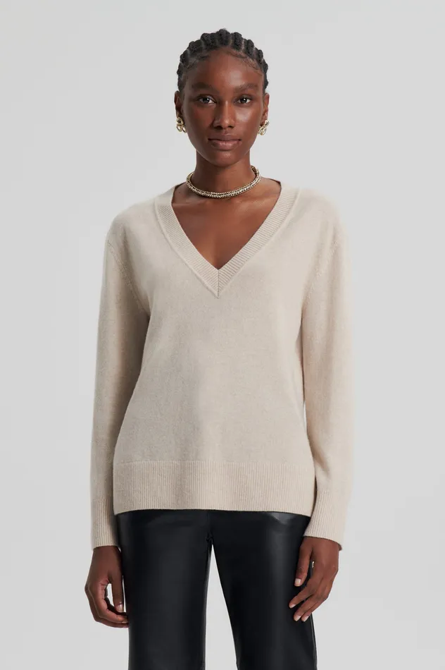 Knitwear Women Scanlan Theodore CASHMERE V WHEAT Knitwear Women Scanlan Theodore CASHMERE V WHEAT