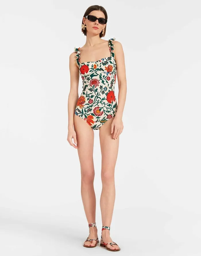 La Doublej Boop Swimsuit Dragonflower Mini Multicolor In Lycra Women Swimwear
