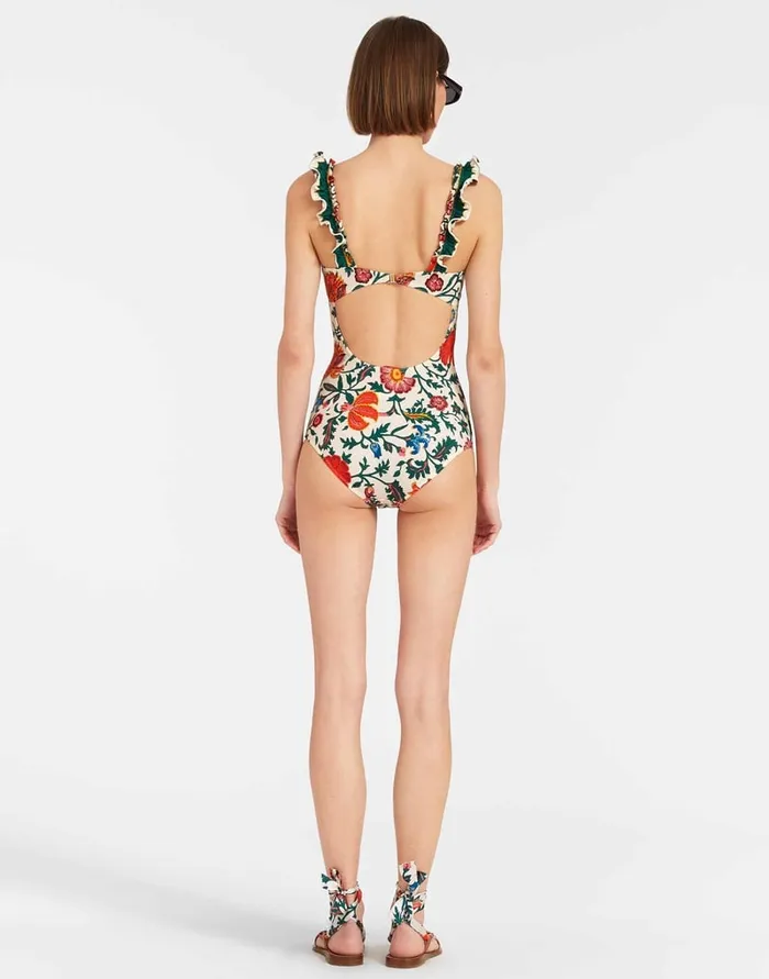La Doublej Boop Swimsuit Dragonflower Mini Multicolor In Lycra Women Swimwear