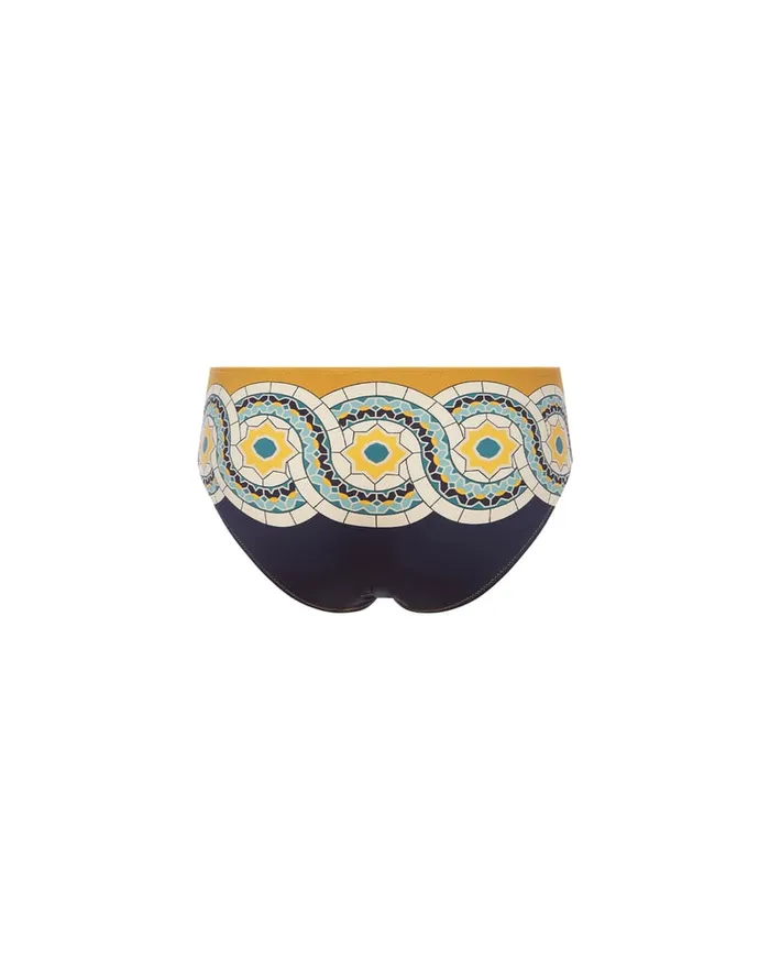 La Doublej Boy Brief Mudejar Place Blue In Supreme Lycra Women Swimwear