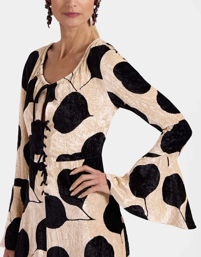 La Doublej Cocteau Dress Lunaria Light Pink In Crushed Velvet Women Dresses