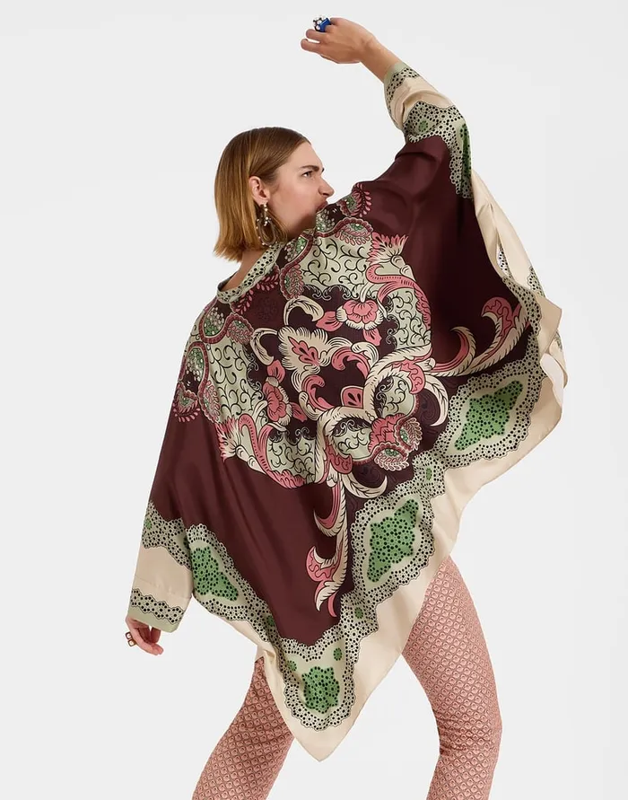 La Doublej Foulard Shirt Portal Place Brown In Silk Twill Women Party Dressing