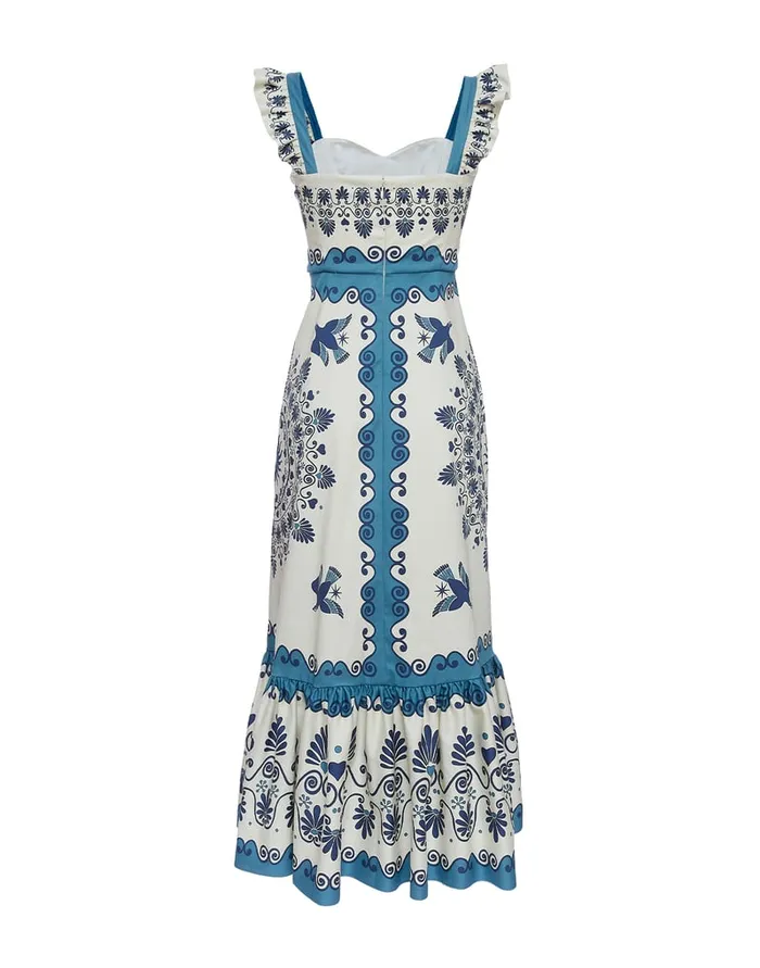 La Doublej Gingerbread Dress Olympus Place Cream In Flat Cotton Stretch Women Dresses