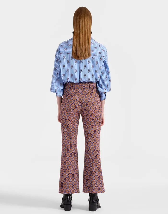 La Doublej Hendrix Pants Sovereign Mini Purple In Heavy Cotton Stretch Women Shorts and Pants