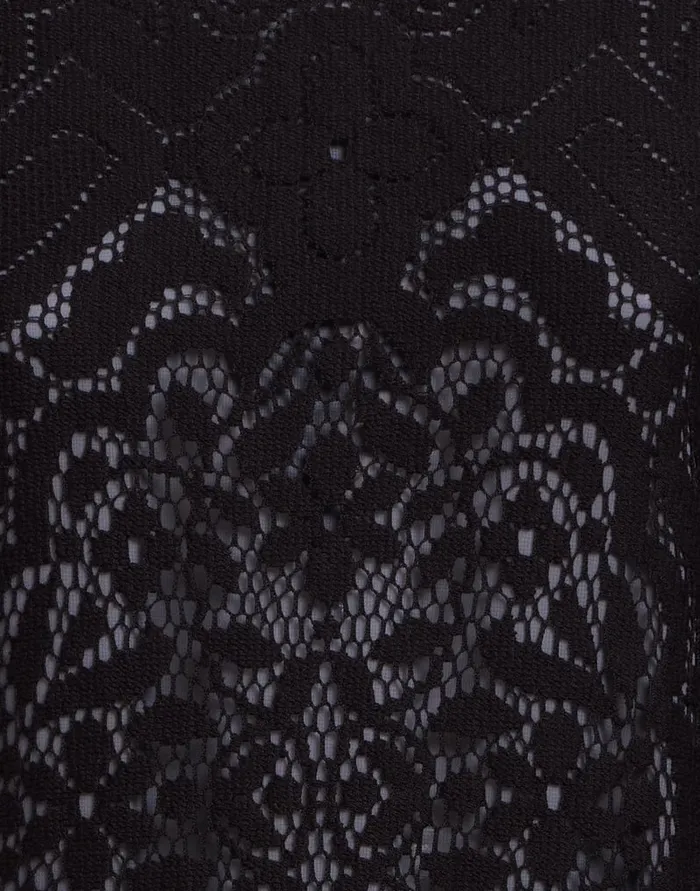 La Doublej Lacey Swing Dress Solid Black In Embroidered Cotton Women Dresses