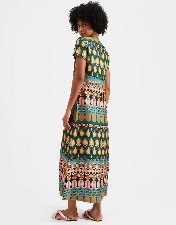La Doublej Swing Dress Rio Verde In Silk Twill Women Dresses