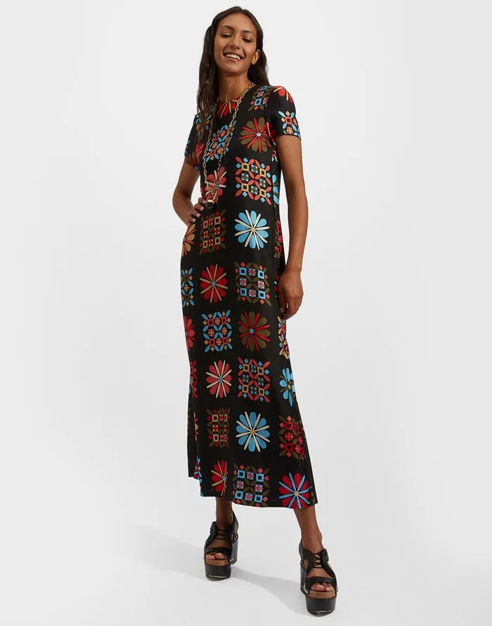 La Doublej Swing Dress Vetrata Grande In Silk Twill Women Dresses