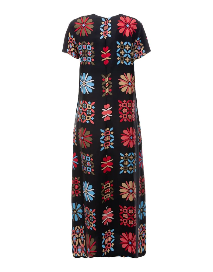 La Doublej Swing Dress Vetrata Grande In Silk Twill Women Dresses