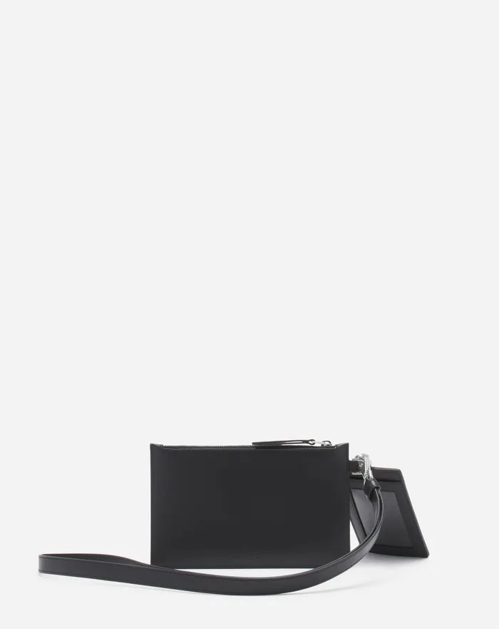 Lanvin X Future Leather Double Clutch With Pins Blackmulticolour Men Lanvin Wallets and Small Leather Goods Lanvin X Future Leather Double Clutch With Pins Blackmulticolour Men Lanvin Wallets and Small Leather Goods