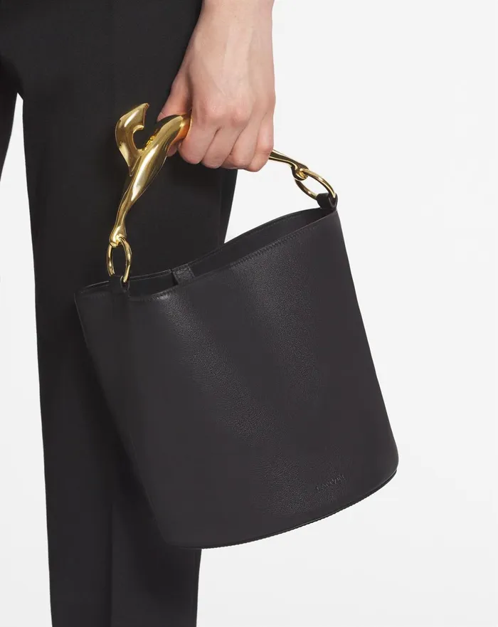 Leather Fusion Cat Bucket Bag Black Women Lanvin Crossbody Bags and Shoulder Bags Leather Fusion Cat Bucket Bag Black Women Lanvin Crossbody Bags and Shoulder Bags