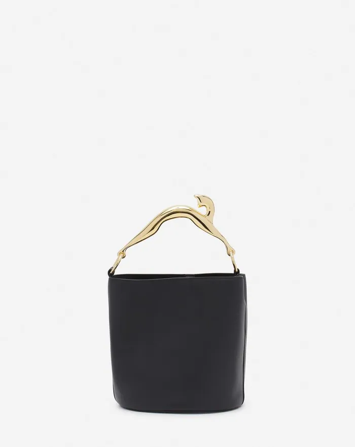 Leather Fusion Cat Bucket Bag Black Women Lanvin Crossbody Bags and Shoulder Bags Leather Fusion Cat Bucket Bag Black Women Lanvin Crossbody Bags and Shoulder Bags