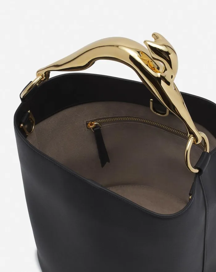 Leather Fusion Cat Bucket Bag Black Women Lanvin Crossbody Bags and Shoulder Bags Leather Fusion Cat Bucket Bag Black Women Lanvin Crossbody Bags and Shoulder Bags