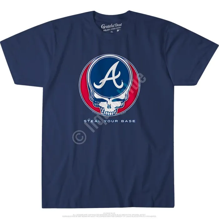 Liquid Blue Athletic TShirt Men Atlanta Braves Steal Your Base Navy Athletic TShirt Liquid Blue Athletic TShirt Men Atlanta Braves Steal Your Base Navy Athletic TShirt