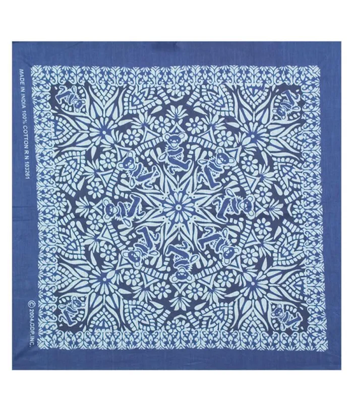 Liquid Blue Bandanas Accessories Mandala Blue Blue Bandana